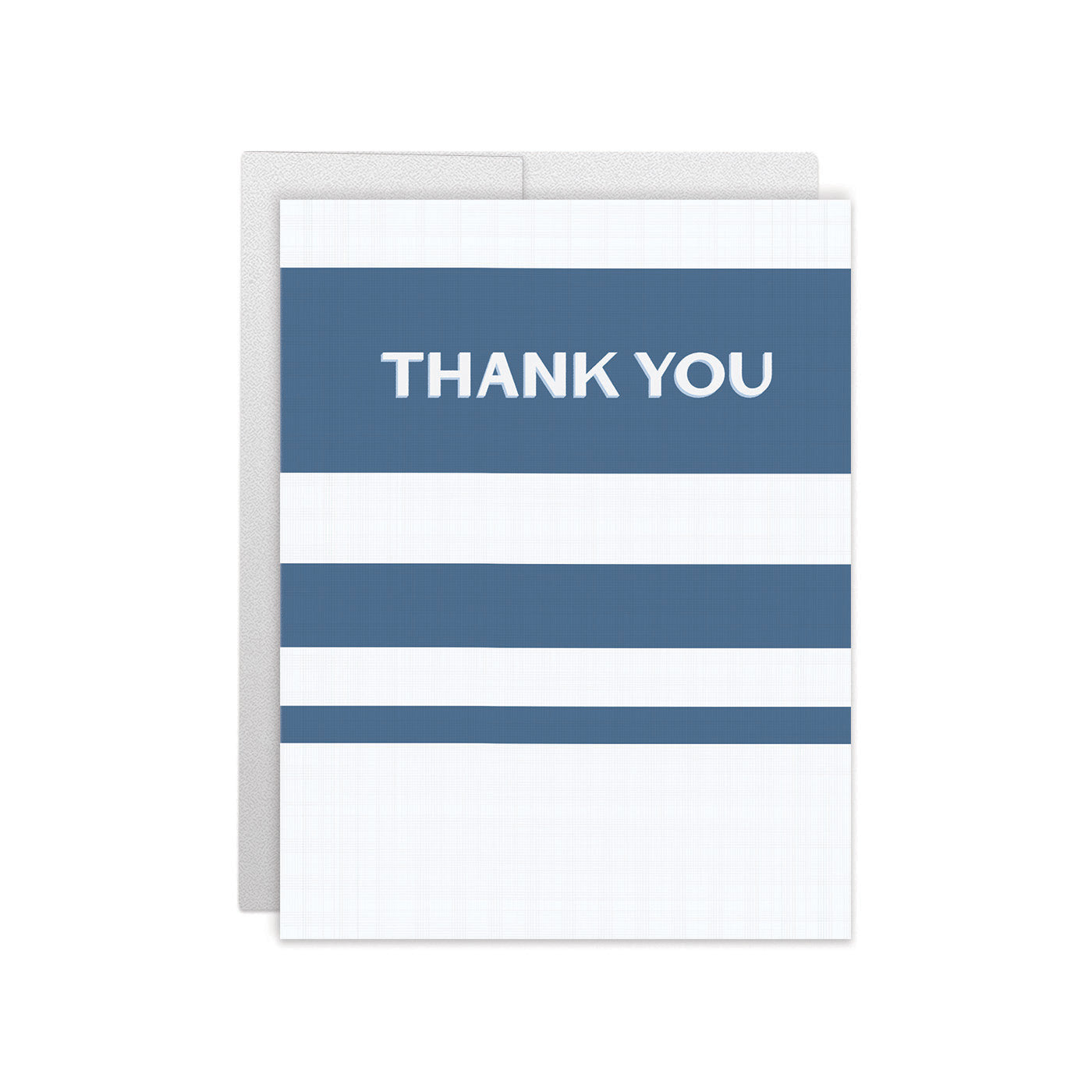 Navy Stripe Thank You Greeting Card