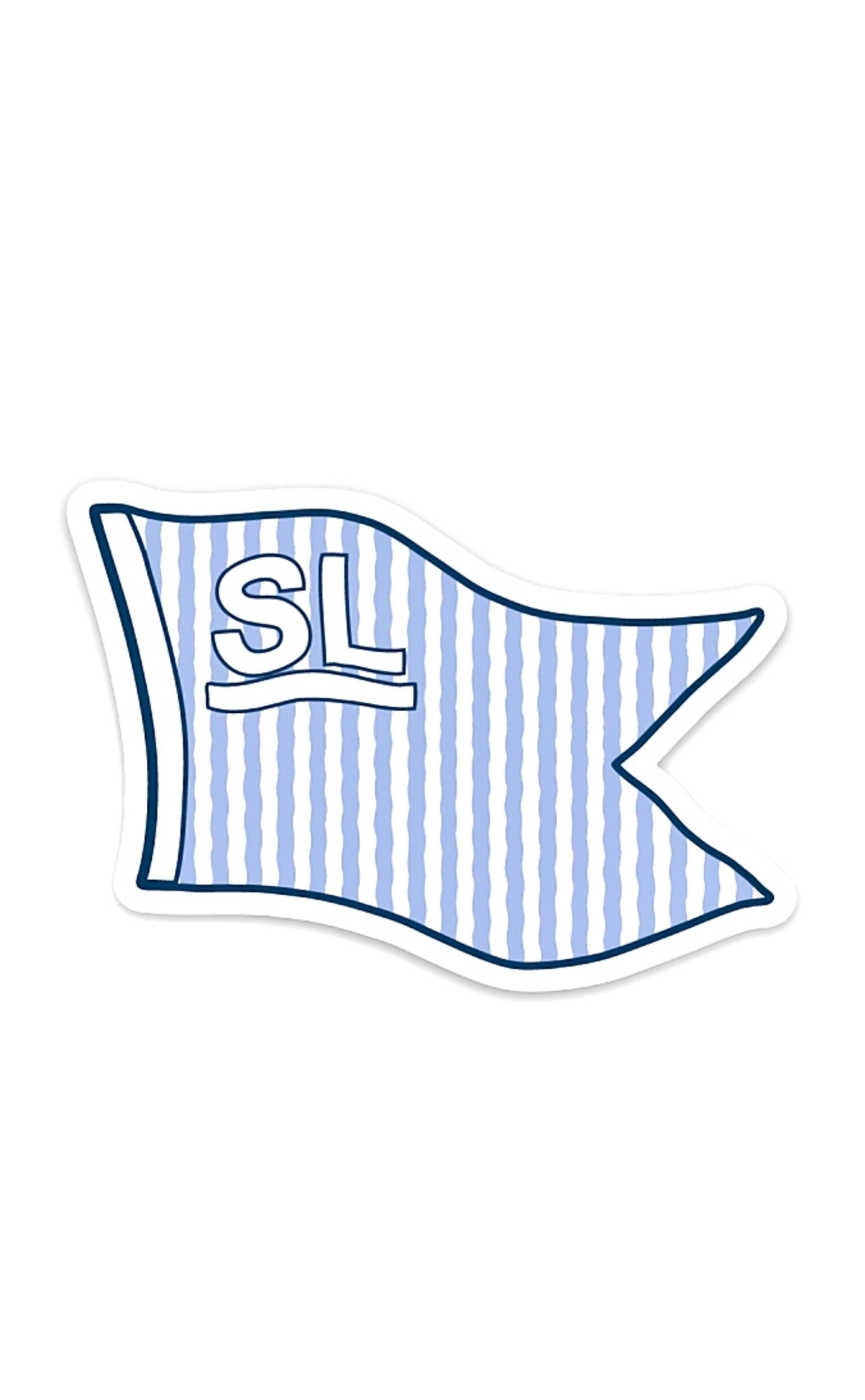 Seersucker Boat Flag Sticker